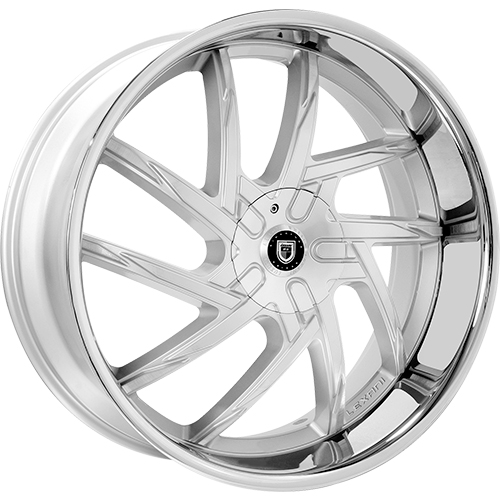 Lexani Senna 692 Silver Machined W/ Stainless Lip - Part Number 692-2610-70-25SMS-P Lexani Senna 692 Silver Machined W/ Stainless Lip Photo