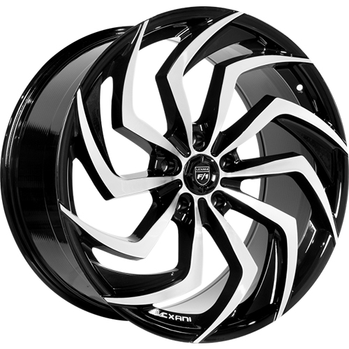 Lexani Shadow 698 Gloss Black W/ Machined Face - Part Number 698-2410-66-35MB Lexani Shadow 698 Gloss Black W/ Machined Face Photo