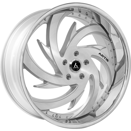 Lexani Spada A204 Silver Machined W/ Stainless Lip - Part Number A204-2290-13-20SMS Lexani Spada A204 Silver Machined W/ Stainless Lip Photo