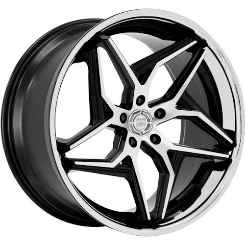 Lexani Spyder 677 Black Machined - Part Number 677-2085-66-42SS Lexani Spyder 677 Black Machined Photo