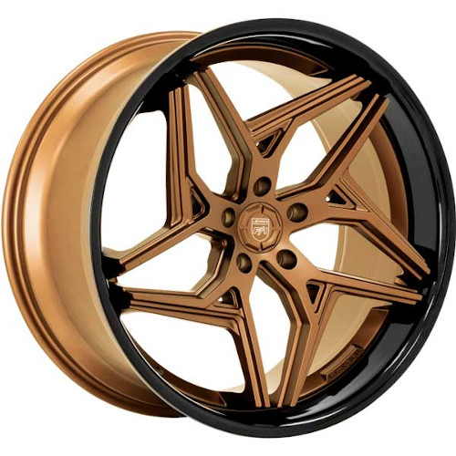 Lexani Spyder 677 Satin Bronze W/ Gloss Black Lip - Part Number 677-2205-31-40BZSSB Lexani Spyder 677 Satin Bronze W/ Gloss Black Lip Photo