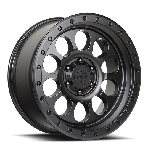 Lock Offroad 50Cal Matte Black W/ Matte Black Ring - Part Number 50CAL-7957MB Lock Offroad 50Cal Matte Black W/ Matte Black Ring Photo
