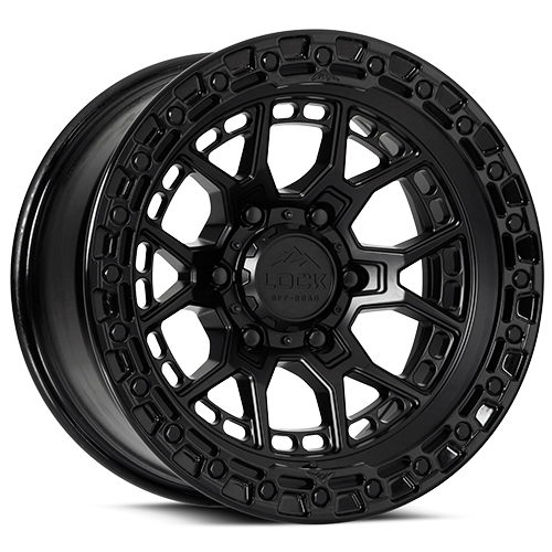Lock Offroad Commando Matte Black With Gloss Black Ring - Part Number COMMANDO-7963GB12N Lock Offroad Commando Matte Black With Gloss Black Ring Photo