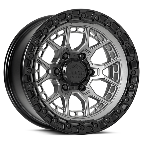 Lock Offroad Commando Matte Grey With Matte Black Ring - Part Number COMMANDO-2187MGMBR Lock Offroad Commando Matte Grey With Matte Black Ring Photo