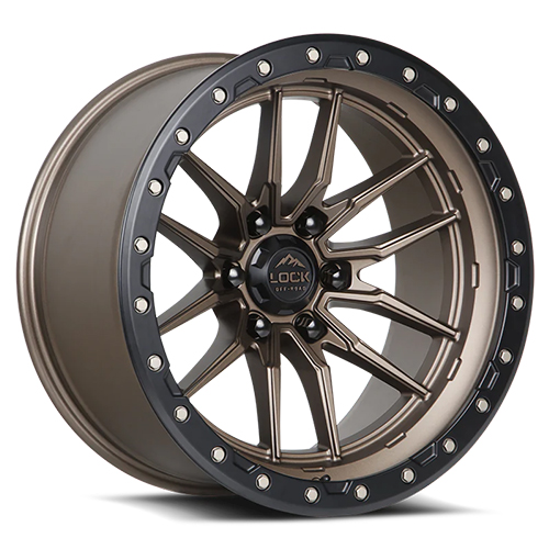 Lock Offroad Krawler Matte Bronze W/ Matte Black Ring - Part Number KRAWLER-22188MRMBR Lock Offroad Krawler Matte Bronze W/ Matte Black Ring Photo