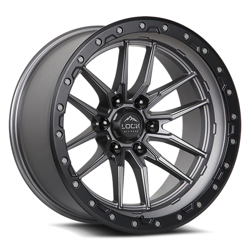 Lock Offroad Krawler Matte Grey W/ Matte Black Ring - Part Number KRAWLER-8969MGMBR Lock Offroad Krawler Matte Grey W/ Matte Black Ring Photo