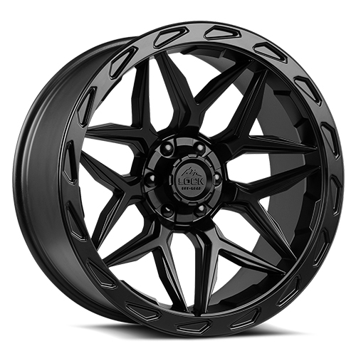 Lock Offroad Matrix Matte Black W/ Matte Black Ring - Part Number MATRIX-221088MB Lock Offroad Matrix Matte Black W/ Matte Black Ring Photo