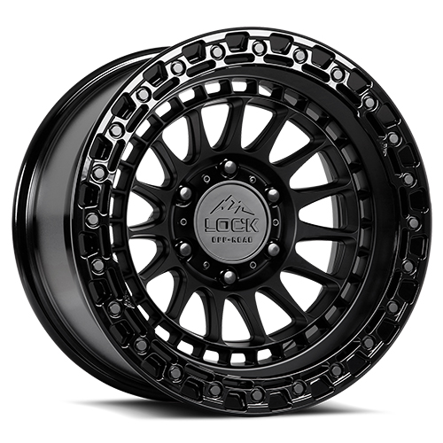 Lock Offroad Mojave Matte Black With Gloss Black Ring - Part Number MOJAVE-2957GB Lock Offroad Mojave Matte Black With Gloss Black Ring Photo