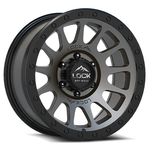 Lock Offroad Yosemite Matte Grey W/ Matte Black Ring - Part Number YOSEMITE-2969MGMBR Lock Offroad Yosemite Matte Grey W/ Matte Black Ring Photo