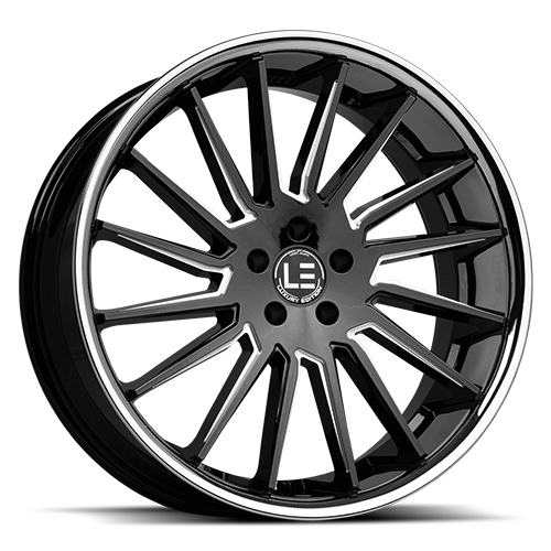 Luxxx LE LUX LE9 Gloss Black Milled With Stainless Lip - Part Number LUXLE9SSL22961397+27D-A1 Luxxx LE LUX LE9 Gloss Black Milled With Stainless Lip Photo