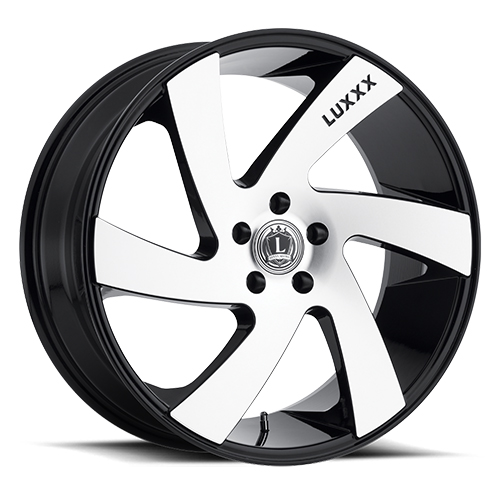 Luxxx LUX 10 Gloss Black With Machined Face - Part Number LUX1024105120+20C-A2 Luxxx LUX 10 Gloss Black With Machined Face Photo
