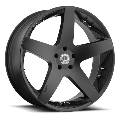 Luxxx LUX 14 Satin Black With Chrome Spike Rivets - Part Number LUX1424955120+15B-B-11 Luxxx LUX 14 Satin Black With Chrome Spike Rivets Photo