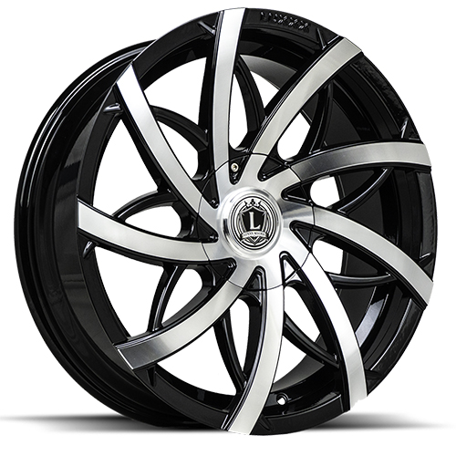 Luxxx LUX 31 Gloss Black With Machined Face - Part Number LUX312295115120+15B-A2 Luxxx LUX 31 Gloss Black With Machined Face Photo