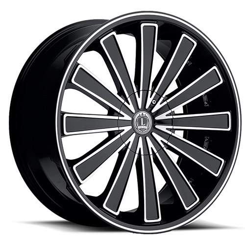 Luxxx LUX 4 Gloss Black With Machined Face - Part Number LUX422855108114+35C-A2 Luxxx LUX 4 Gloss Black With Machined Face Photo