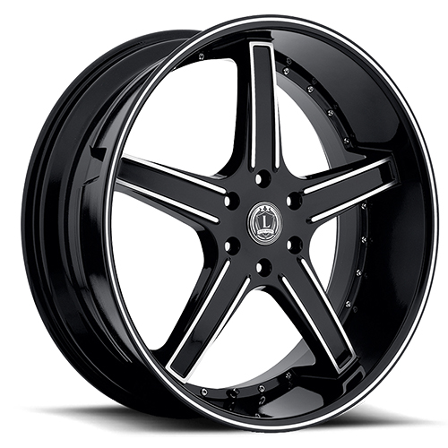 Luxxx LUX 6 Gloss Black With Machined Face - Part Number LUX622105115+18C-A2 Luxxx LUX 6 Gloss Black With Machined Face Photo