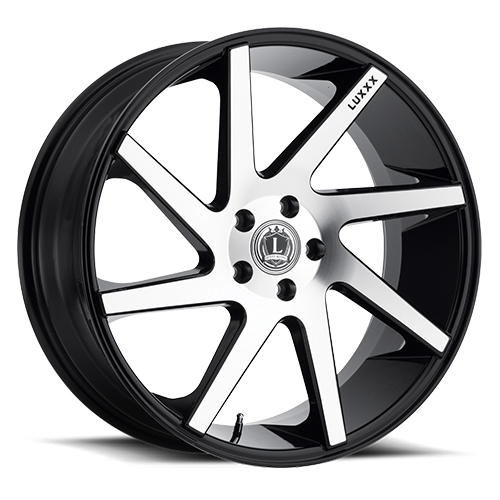 Luxxx LUX 8 Gloss Black With Machined Face - Part Number LUX826105139+15D-A2 Luxxx LUX 8 Gloss Black With Machined Face Photo