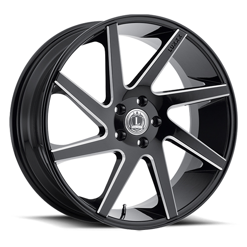 Luxxx LUX 8 Gloss Black Milled - Part Number LUX822855115+38B-A1 Luxxx LUX 8 Gloss Black Milled Photo