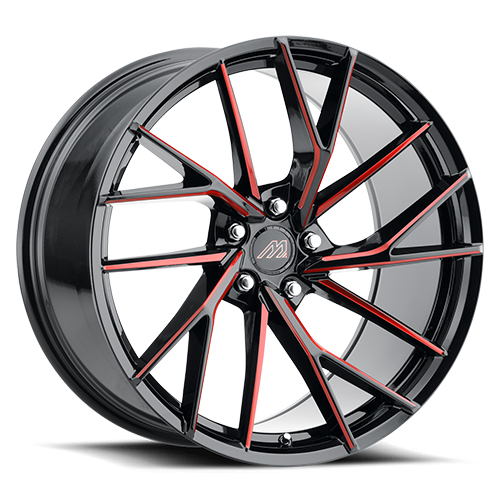 Mach Forged MF.4 Gloss Black With Red Machined Face - Part Number MF4-2090KK35FGBRR Mach Forged MF.4 Gloss Black With Red Machined Face Photo