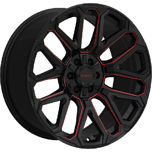 Massiv Off-Road OR5 Black With Red Milling - Part Number MAS-OR5-2930-N12BWR Massiv Off-Road OR5 Black With Red Milling Photo