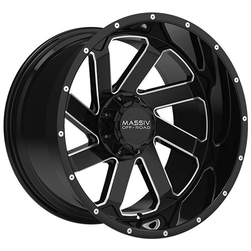 Massiv Off-Road MAS-OR4 Satin Black W/ Milled Rivets - Part Number MAS-OR4-2130-N18BMW Massiv Off-Road MAS-OR4 Satin Black W/ Milled Rivets Photo
