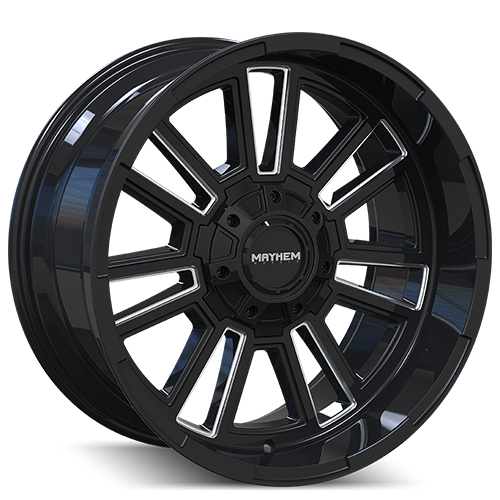 Mayhem Apollo 8115 Black W/Milled Spokes - Part Number 8115-2981BM18 Mayhem Apollo 8115 Black W/Milled Spokes Photo