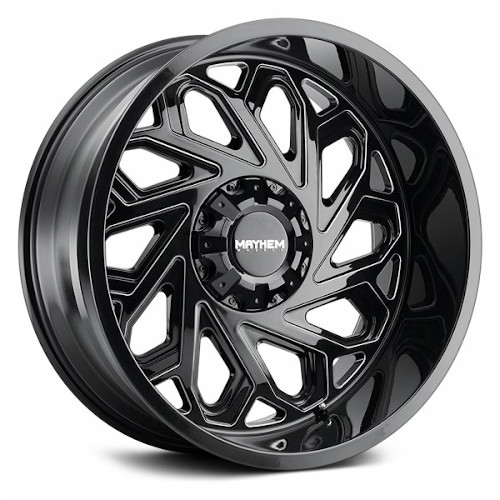 Mayhem Essex 8112 Gloss Black W/ Milled Spokes - Part Number 8112-2970BM Mayhem Essex 8112 Gloss Black W/ Milled Spokes Photo
