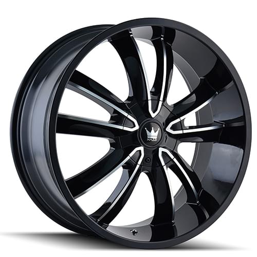 Mazzi Obsession 366 Gloss Black W/ Machined Face - Part Number 366-2814B Mazzi Obsession 366 Gloss Black W/ Machined Face Photo