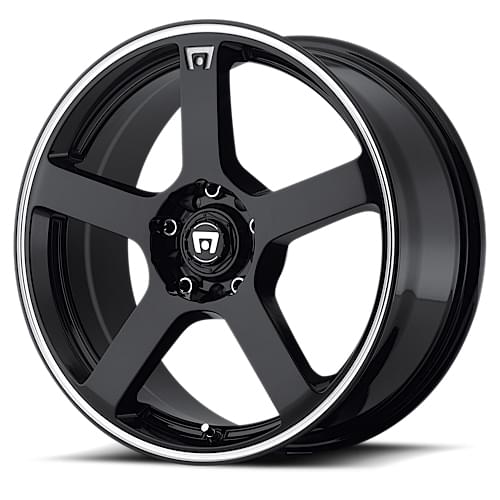 Motegi Racing MR116 Gloss Black W/ Machined Flange - Part Number MR11677008340 Motegi Racing MR116 Gloss Black W/ Machined Flange Photo