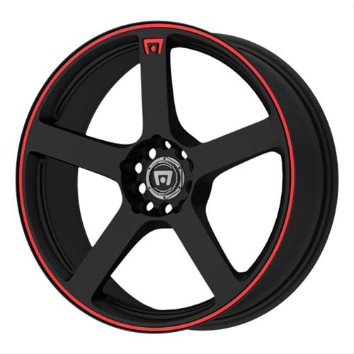 Motegi Racing MR116 Matte Black W/ Red Stripe - Part Number MR11688031745 Motegi Racing MR116 Matte Black W/ Red Stripe Photo