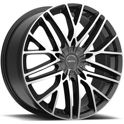 Motiv 437MB Gloss Black W/ Machined Face - Part Number 437MB-2852440 Motiv 437MB Gloss Black W/ Machined Face Photo