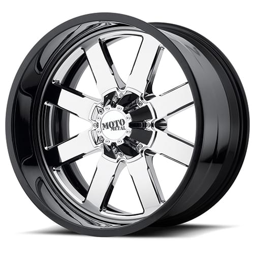 Moto Metal MO200 Chrome W/ Black Lip - Part Number MO200-22123544NCB Moto Metal MO200 Chrome W/ Black Lip Photo