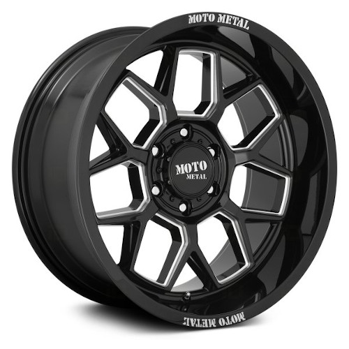 Moto Metal MO803 Banshee Gloss Black W/ Milled Spokes - Part Number MO80321068318N Moto Metal MO803 Banshee Gloss Black W/ Milled Spokes Photo