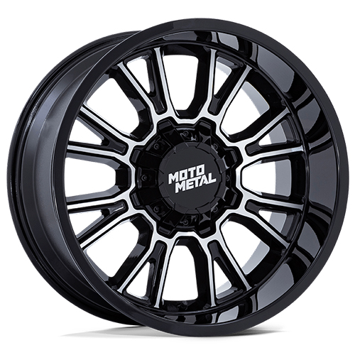 Moto Metal Legacy MO810 Gloss Black Machined - Part Number MO810BD20908001 Moto Metal Legacy MO810 Gloss Black Machined Photo