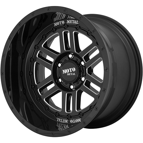 Moto Metal MO800 Deep Six Gloss Black W/ Milled Spokes - Part Number MO80021063318N Moto Metal MO800 Deep Six Gloss Black W/ Milled Spokes Photo
