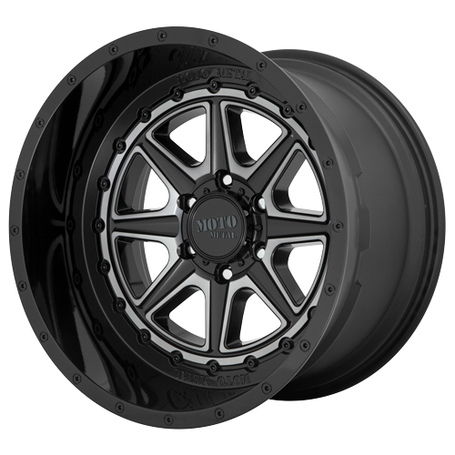 Moto Metal MO801 Phantom Gloss Black W/ Gray Tint - Part Number MO80121050418N Moto Metal MO801 Phantom Gloss Black W/ Gray Tint Photo