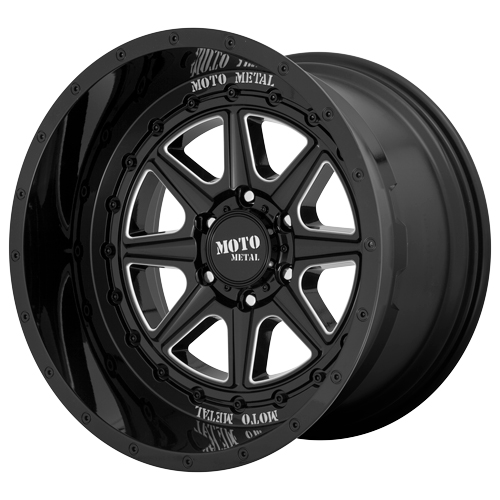 Moto Metal MO801 Phantom Gloss Black W/ Milled Spokes - Part Number MO80121063318N Moto Metal MO801 Phantom Gloss Black W/ Milled Spokes Photo