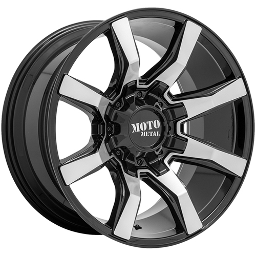 Moto Metal MO804 Spider Gloss Black Machined - Part Number MO80422235544N Moto Metal MO804 Spider Gloss Black Machined Photo
