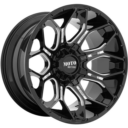 Moto Metal MO808 Sniper Gloss Black Milled - Part Number MO80822287344N Moto Metal MO808 Sniper Gloss Black Milled Photo