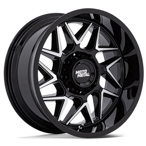 Moto Metal Turbine MO812 Gloss Black W/ Machined Face - Part Number MO812BD20908820 Moto Metal Turbine MO812 Gloss Black W/ Machined Face Photo