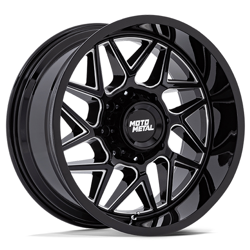 Moto Metal Turbine MO812 Gloss Black Milled - Part Number MO812BE20108018N Moto Metal Turbine MO812 Gloss Black Milled Photo