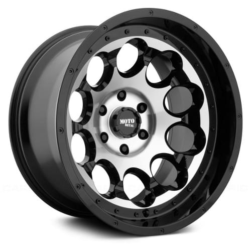 Moto Metal MO990 Rotary Gloss Black W/ Machined Face - Part Number MO99029068500 Moto Metal MO990 Rotary Gloss Black W/ Machined Face Photo