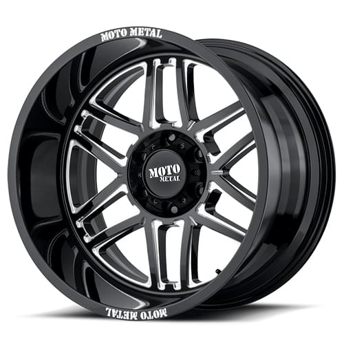 Moto Metal MO992 Folsom Gloss Black W/ Milled Spokes - Part Number MO99222263344N Moto Metal MO992 Folsom Gloss Black W/ Milled Spokes Photo