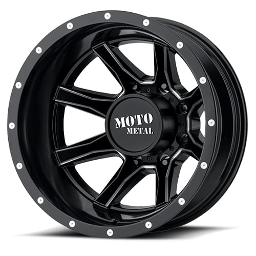 Moto Metal MO995 Gloss Black W/ Milled Spokes Rear - Part Number MO995208827198N Moto Metal MO995 Gloss Black W/ Milled Spokes Rear Photo