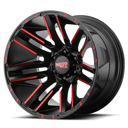 Moto Metal MO978 Razor Satin Black W/ Red Tint - Part Number MO97821280544NRC Moto Metal MO978 Razor Satin Black W/ Red Tint Photo