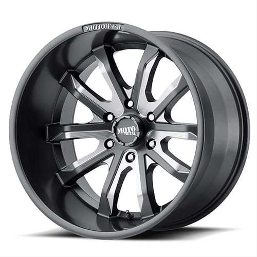 Moto Metal MO983 Satin Gray W/ Milled Spokes - Part Number MO98389068400 Moto Metal MO983 Satin Gray W/ Milled Spokes Photo