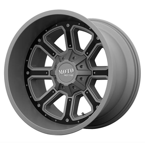 Moto Metal MO984 Matte Gray W/ Gloss Black Inserts - Part Number MO98479087412N Moto Metal MO984 Matte Gray W/ Gloss Black Inserts Photo