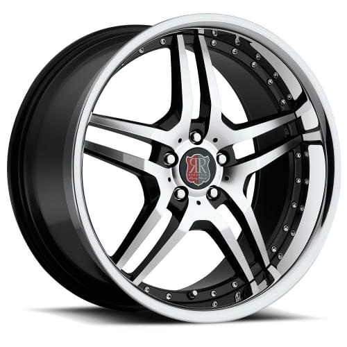 MRR RW2 Black W/ Machined Lip - Part Number RW02199550840BK MRR RW2 Black W/ Machined Lip Photo