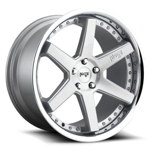 Niche Altair M193 Silver W Chrome Lip - Part Number M193200521+35 Niche Altair M193 Silver W Chrome Lip Photo