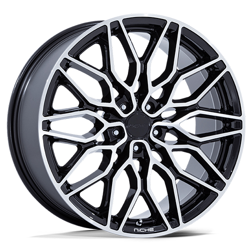 Niche Calabria 5 NC277 Gloss Black Machined - Part Number NC277BD22055738 Niche Calabria 5 NC277 Gloss Black Machined Photo