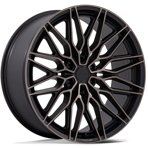 Niche Calabria 6 NC278 Matte Black Machined W/ Double Tint - Part Number NC278MT22956819 Niche Calabria 6 NC278 Matte Black Machined W/ Double Tint Photo